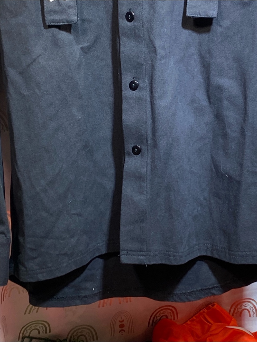 Urban Outfitters Black Buckle-Detail Shirt Jacket - Picture 3 of 10